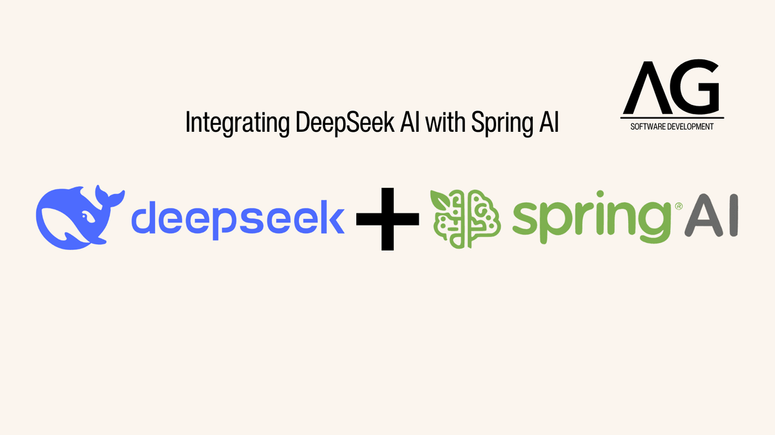Illustration of Java code integrating DeepSeek AI with Spring AI for powerful AI functionalities